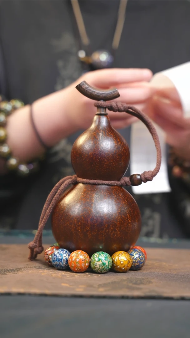 【闪购商品】YS171大漆酒葫芦不包手串及旋转底座