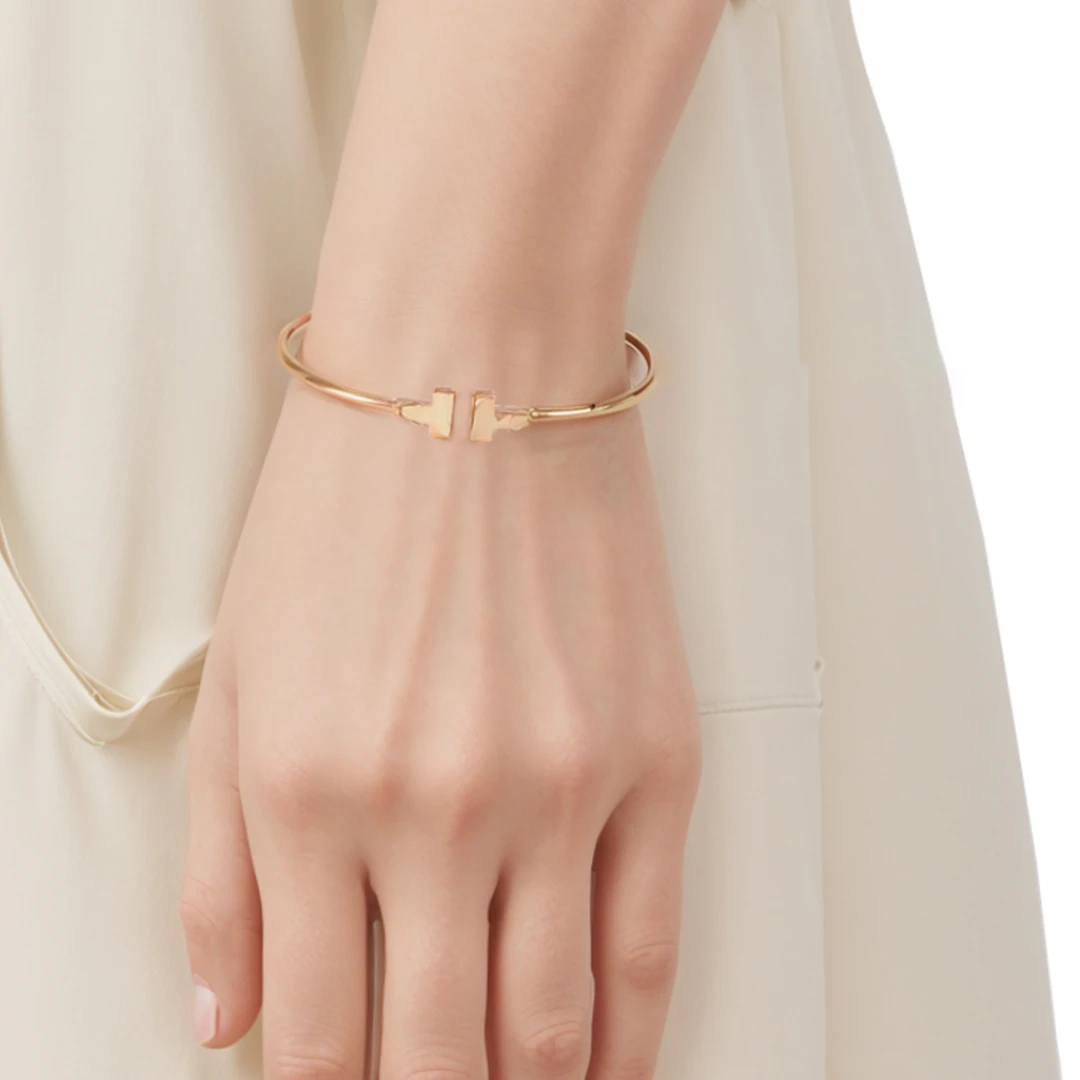 未使用 Tiffany & Co./蒂芙尼 双T对口手镯