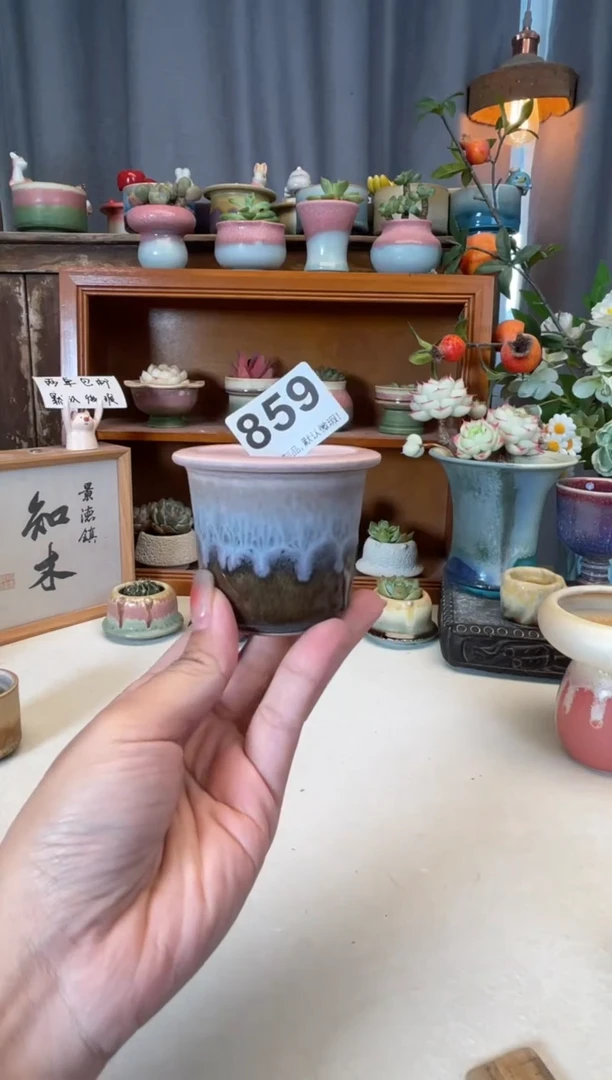 瓷片859知木小芳花盆