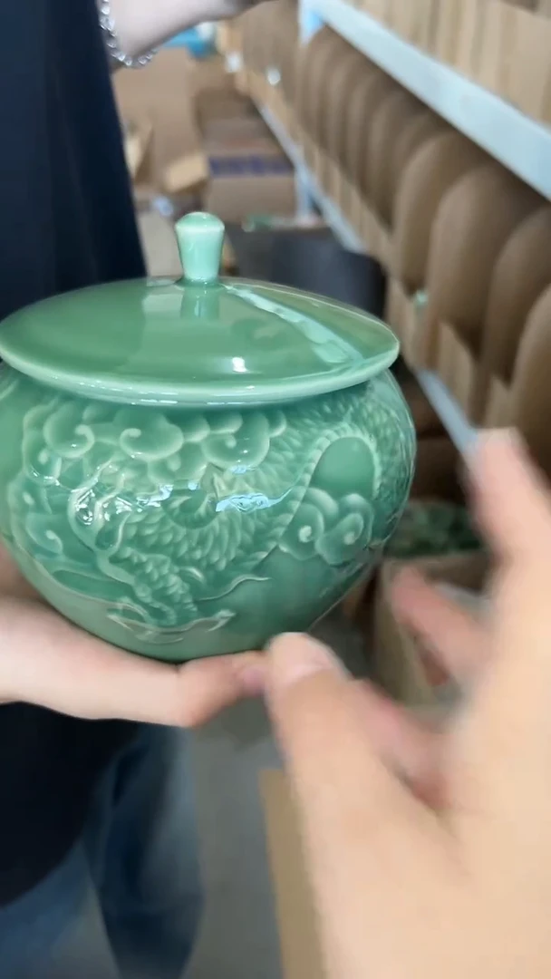 龙泉云间青瓷小米茶器