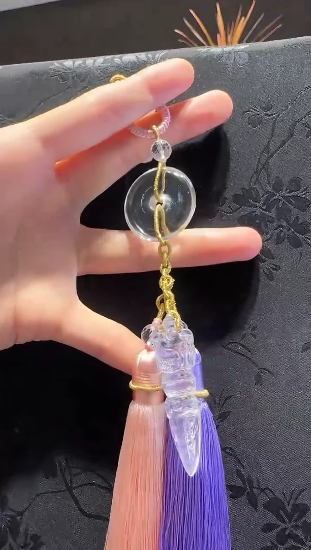水晶手绳未镶嵌平安扣降魔杵款