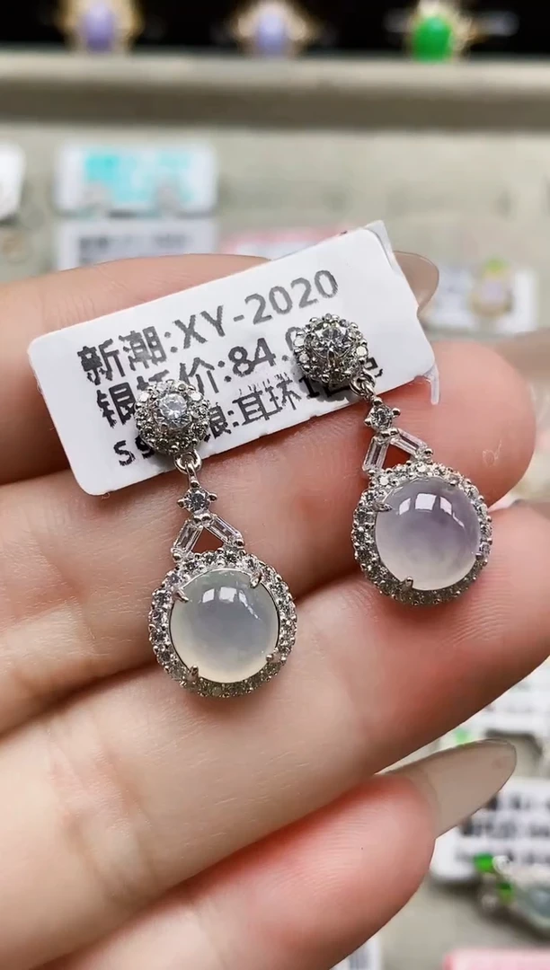 银S925镶嵌戒指翡翠0599