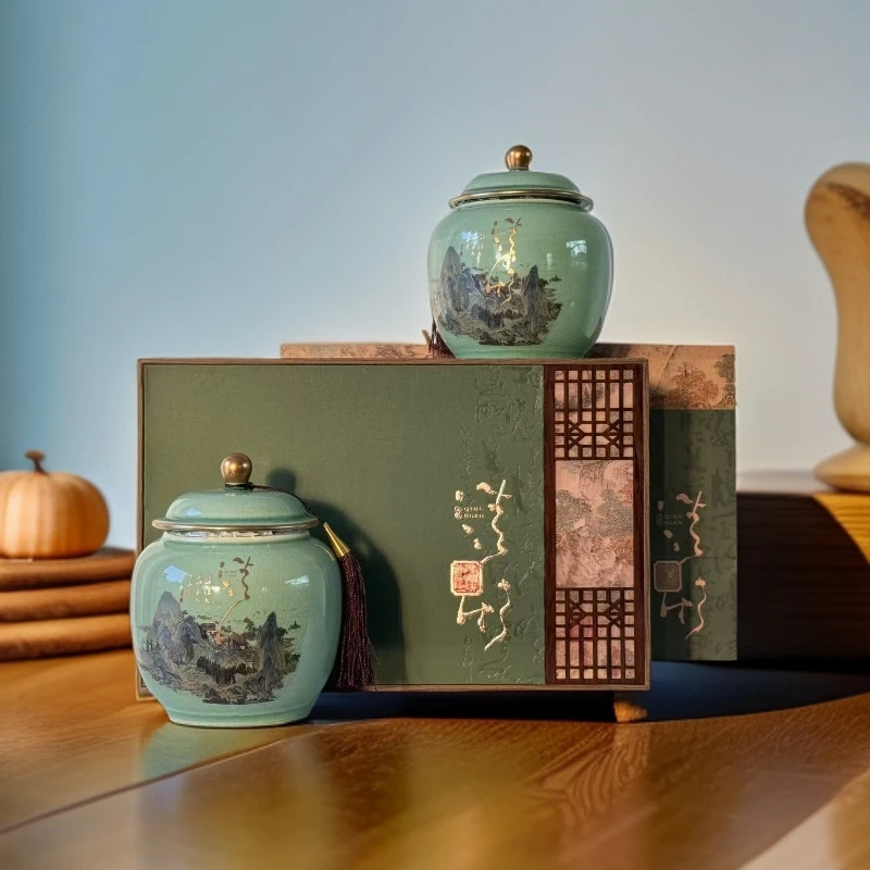 【清欢】25新茶绿茶 250g 豆香浓郁 板栗香 双陶瓷礼盒送礼