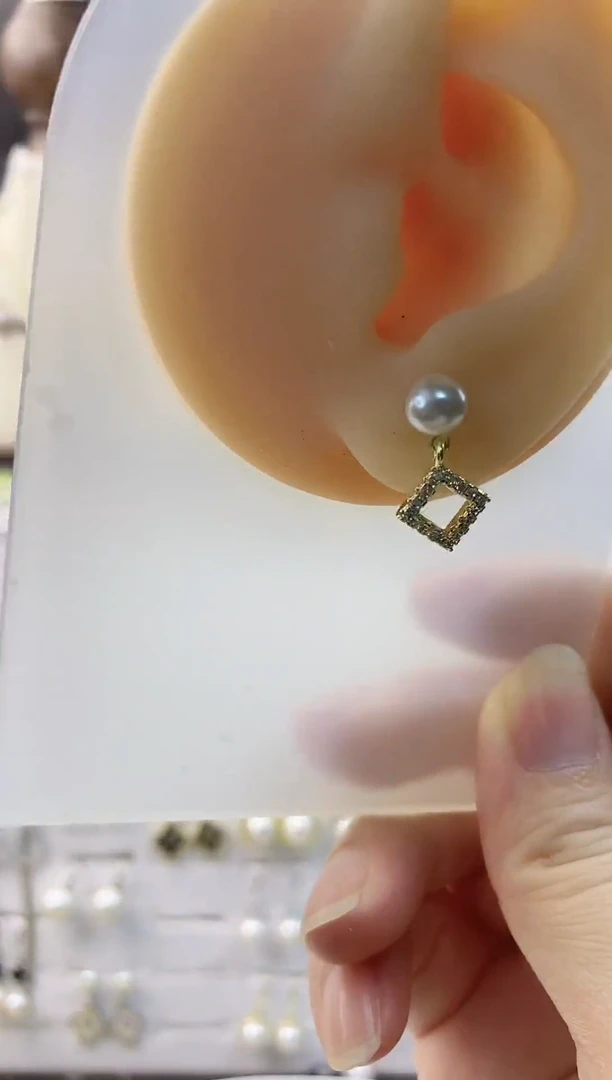 合金耳饰淡水珍珠69