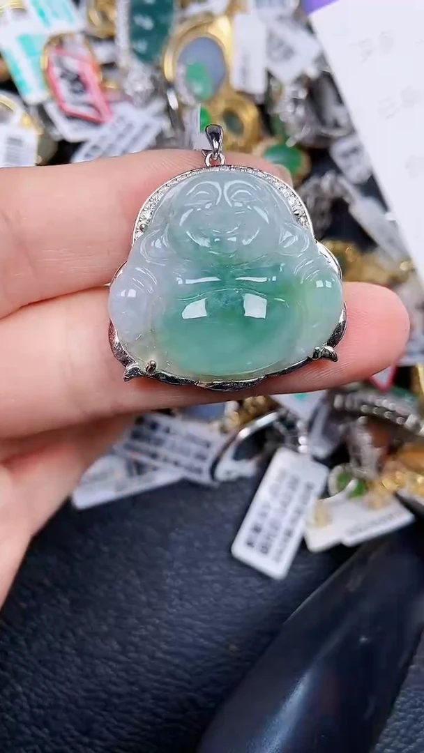 颈饰银S925镶嵌翡翠0054