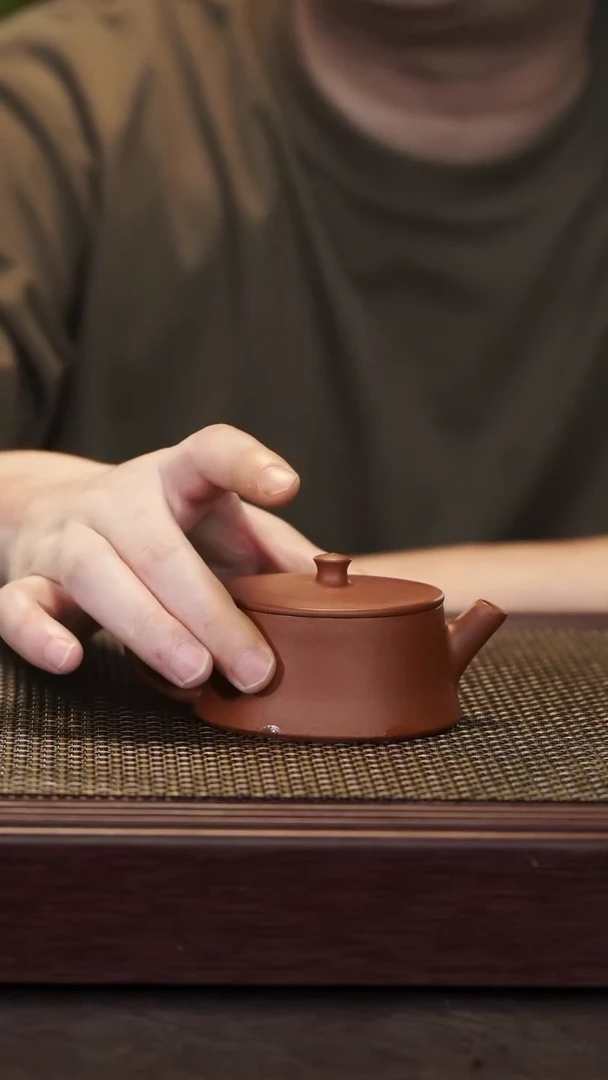 茶壶紫砂【润石堂】全手工精品 130cc朱泥