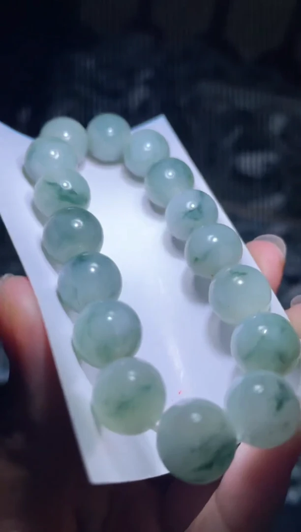 未镶嵌定制翡翠天然缅甸翡翠手串37