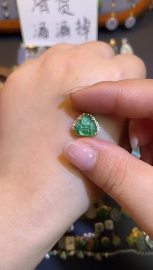 翡翠银S925镶嵌吊坠(不含链)1