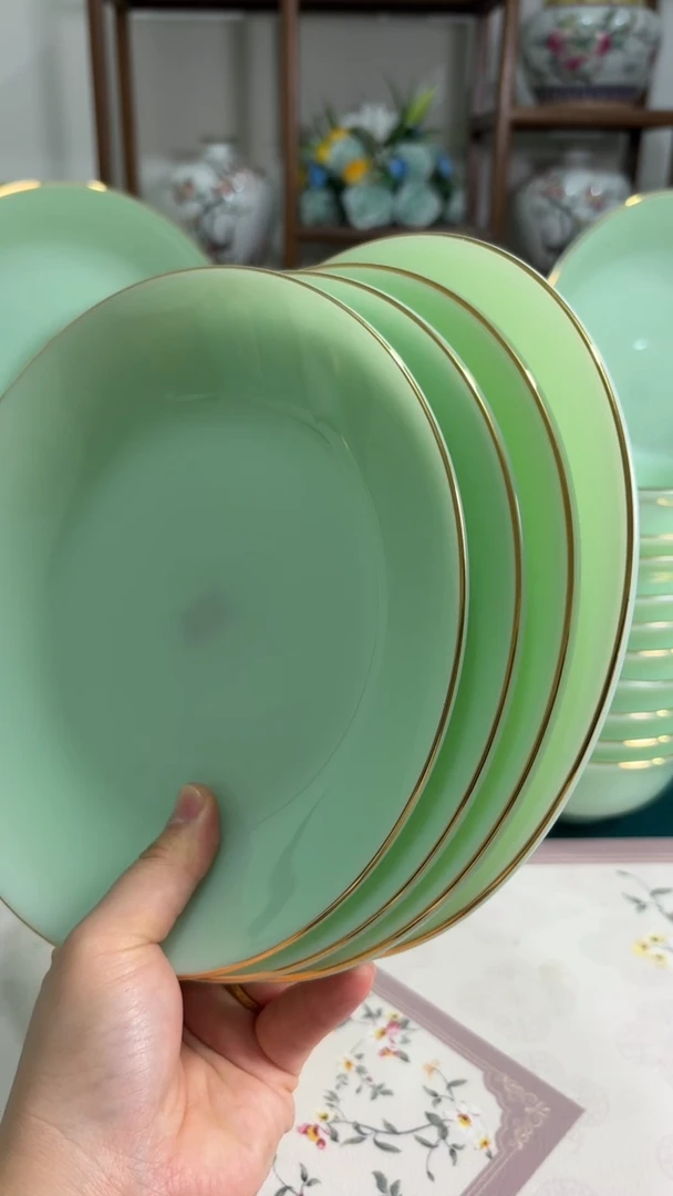 8英寸深盘4个  玉瓷【贝美】