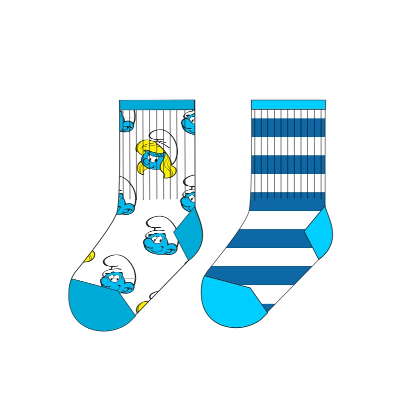 HappySocks【蓝精灵乐园】2026新款蓝精灵童袜成人组合装联名特供款