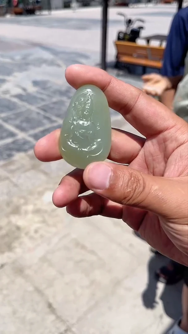 和田玉未镶嵌挂件二**二和田玉挂件