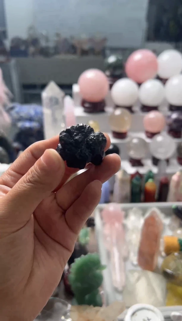 未镶嵌珠宝半成品水晶静Y058 黑金刚