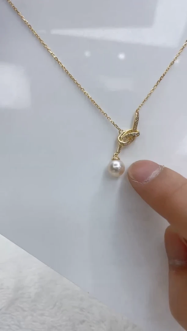 【闪购商品】海水珍珠颈饰银S925镶嵌海水珍珠项链