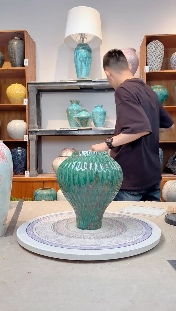 瓶孤品 手工 精品陶瓷花瓶  a521