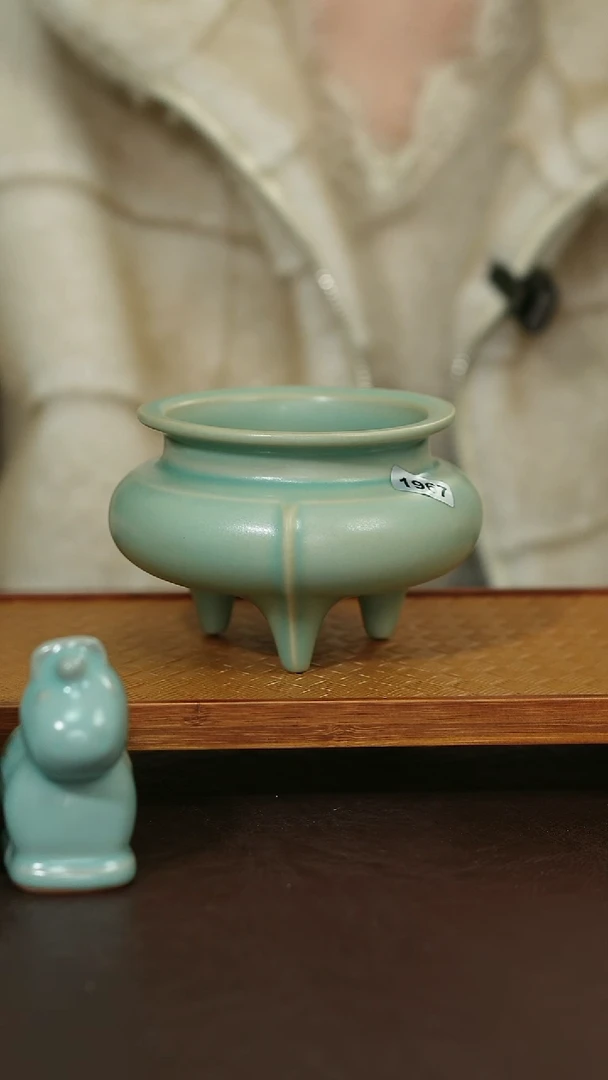 摆件瓷1967原矿原釉汝宋汝瓷