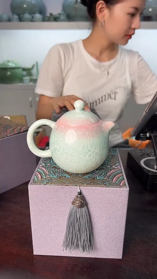 龙泉云间青瓷小米茶器