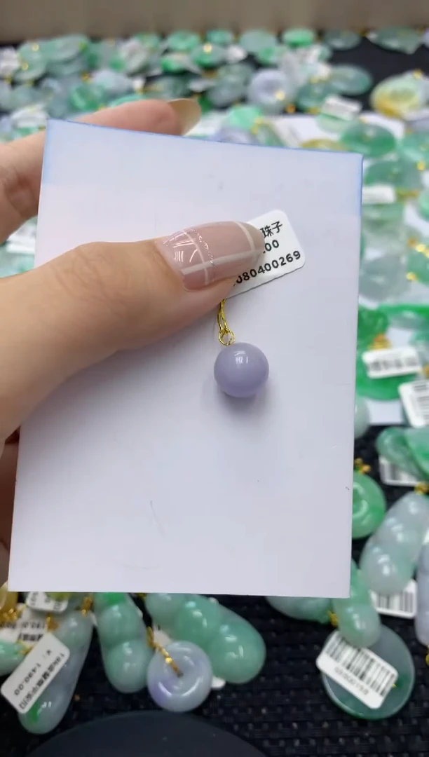 翡翠18K金镶嵌颈饰76728083846616