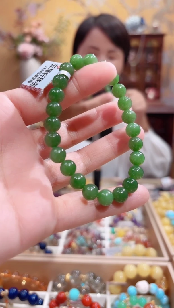 未镶嵌手串和田玉设计款珠串