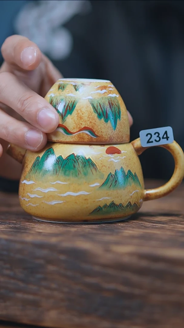 【闪购商品】234景德镇手绘金山套