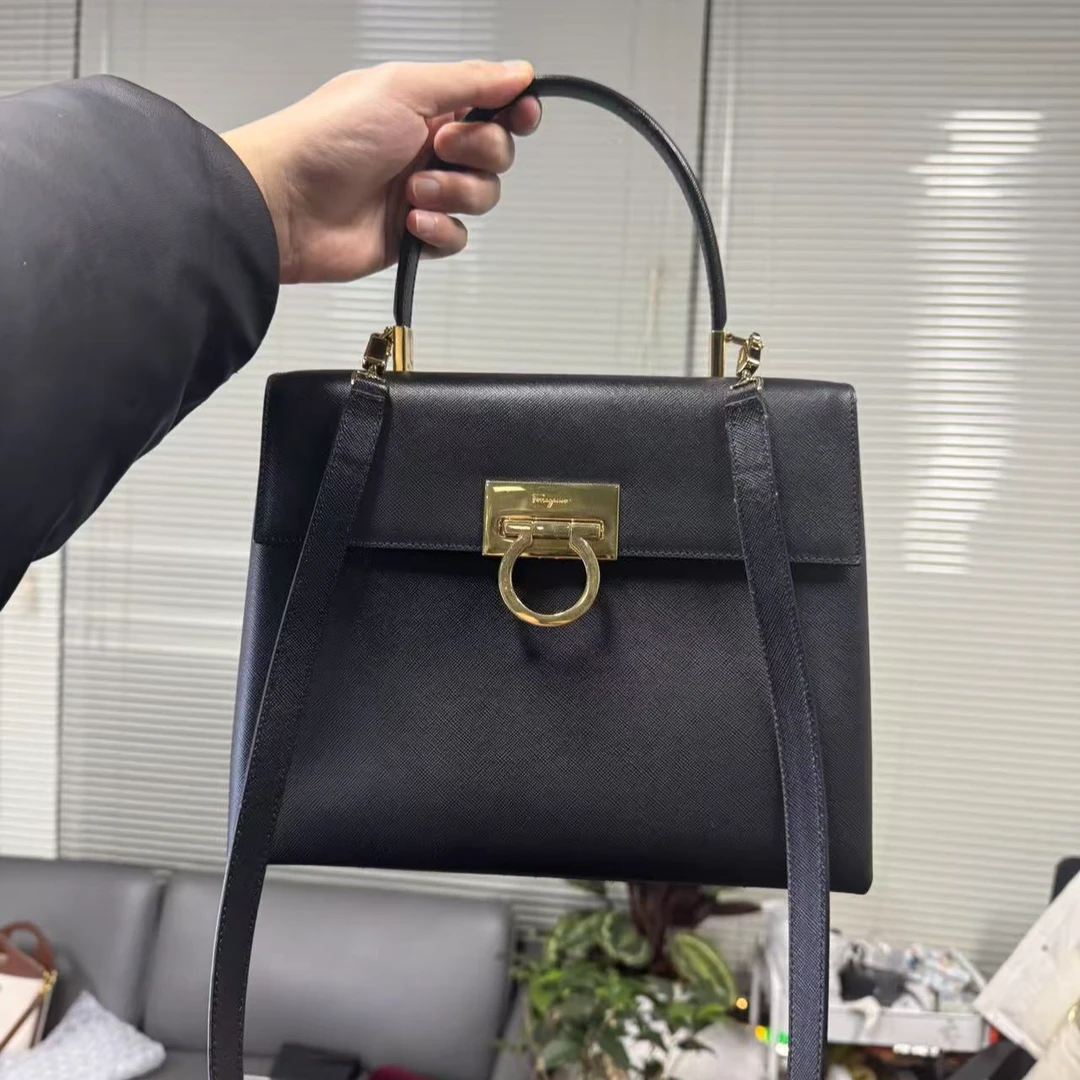 95新 FERRAGAMO/菲拉格慕 坤球奢选 菲拉格慕中古博物馆手提包