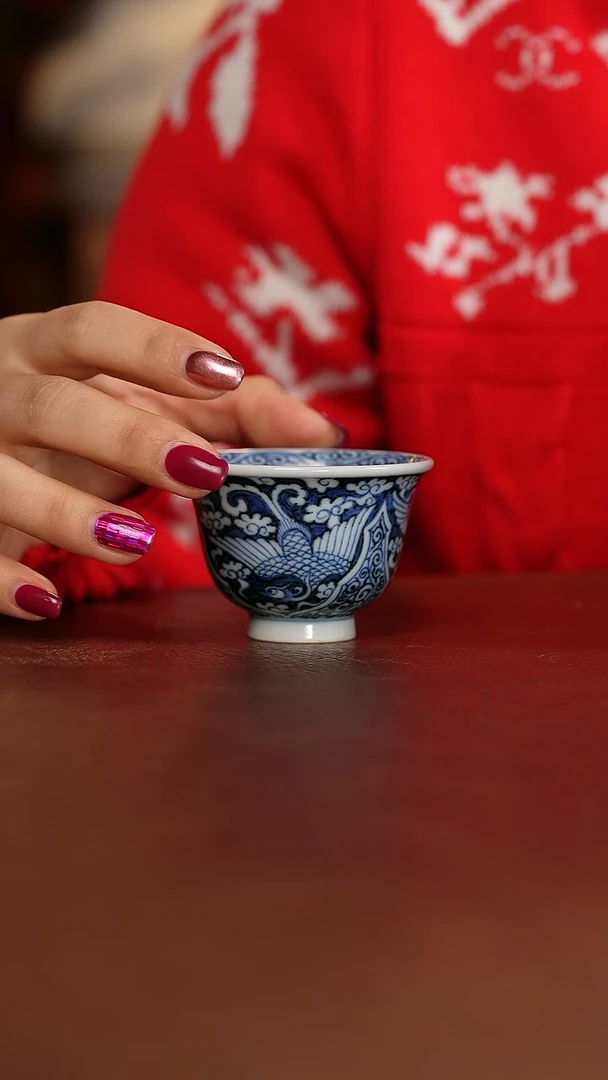 【闪购商品】元青花四季花卉杯