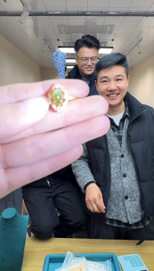 银S925镶嵌戒指和田玉多样性发一件 716