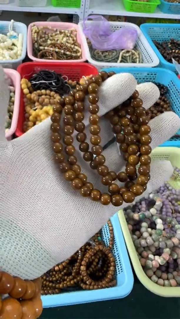 【闪购商品】白玉菩提手串7*原皮A+级库克圆珠长串链