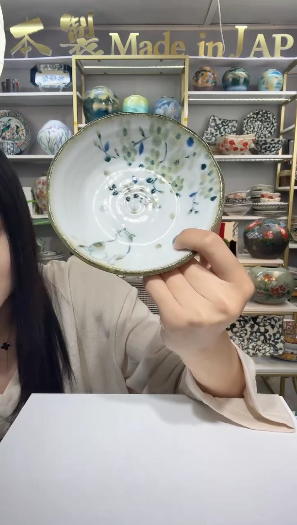 瓷花见猫饭钵14cm一支