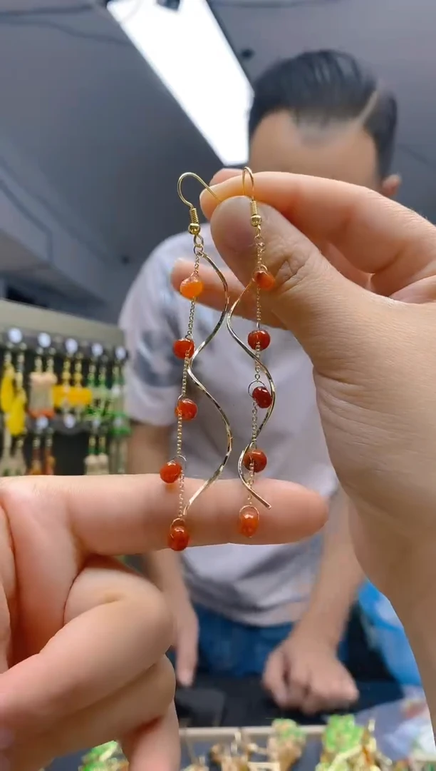 【闪购商品】翡翠耳饰合金074翡翠耳钩