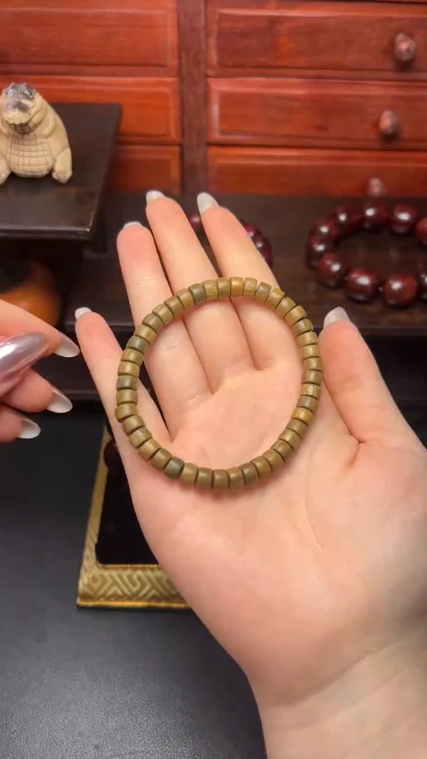 檀香紫檀（小叶紫檀）手串/手链绿檀药片