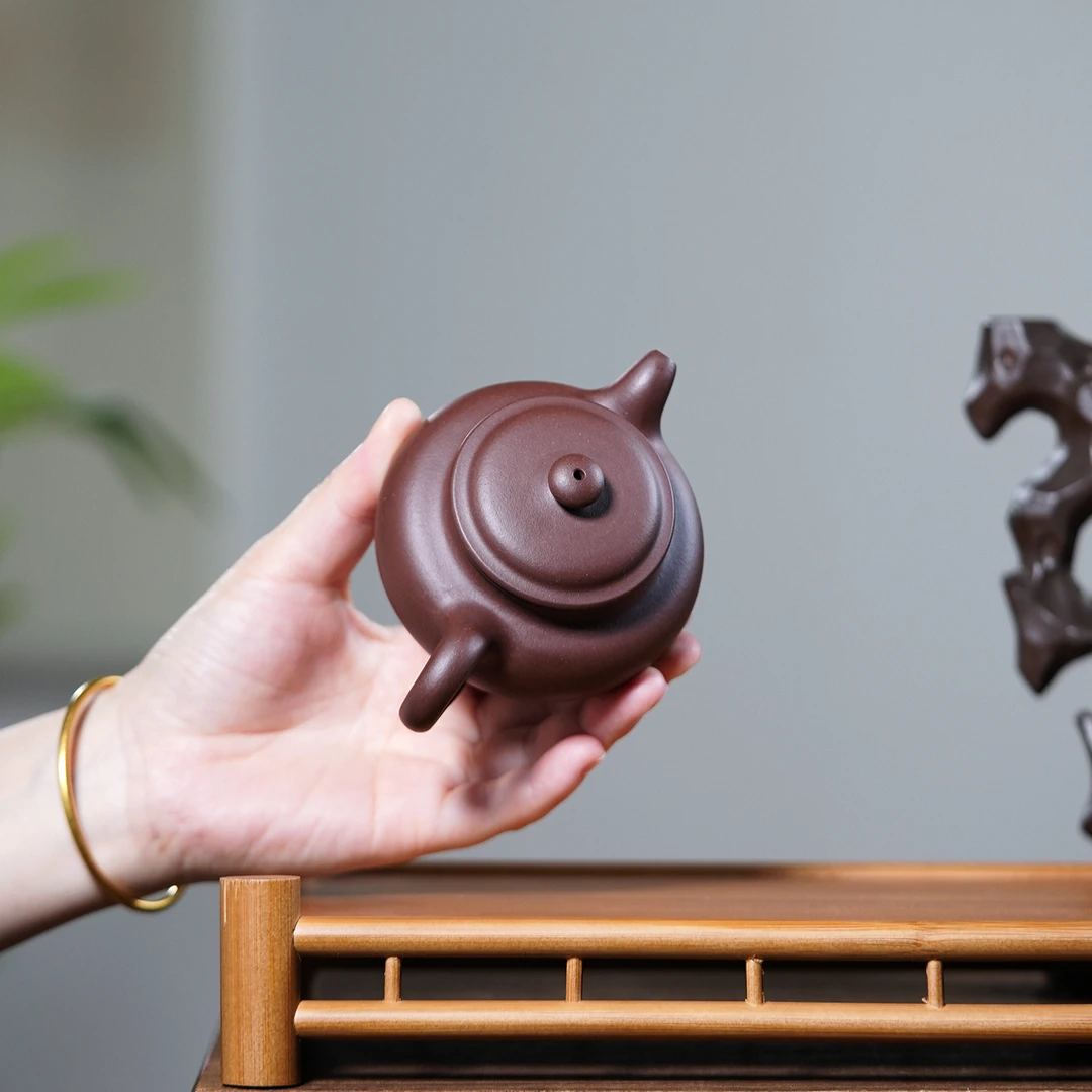 原矿本山仿古紫砂壶200毫升左右