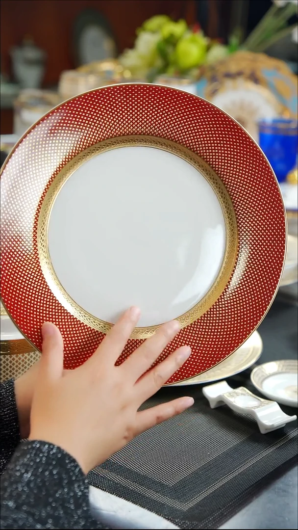 瓷片10.5英寸平盘 1个