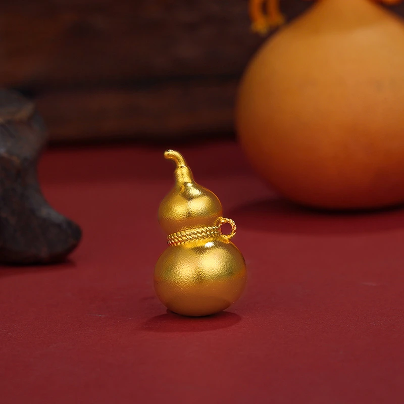 吊坠足银 【实心葫芦吊坠】男女同款福禄古法磨砂手工精美挂坠精致