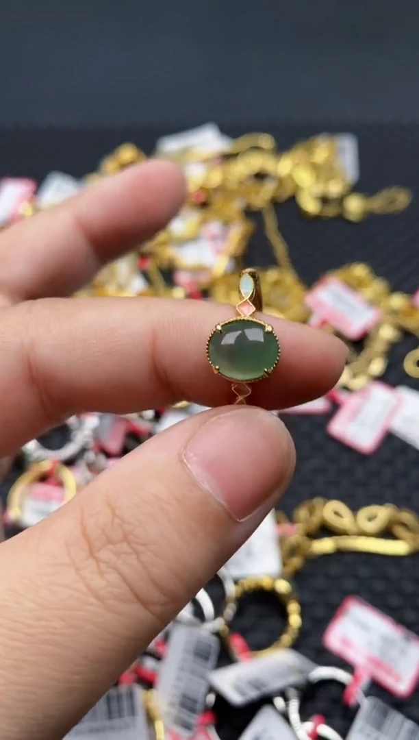【闪购商品】翡翠戒指银S925镶嵌11111-9
