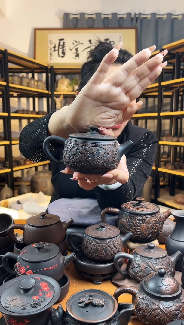 【闪购商品】壶网孔  满雕 花 大口汉瓦