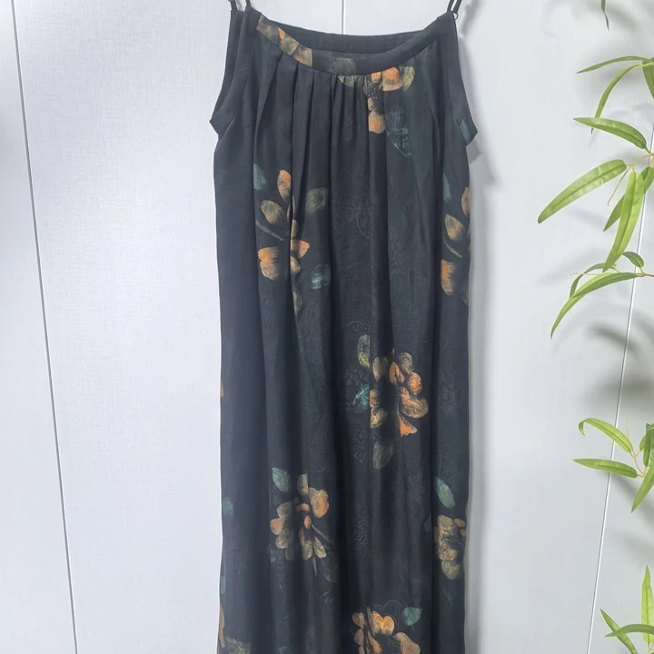 青娘子香云纱重锻印花连衣裙61060