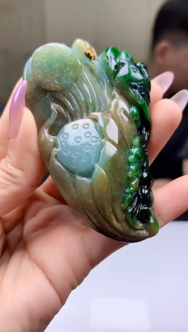 【闪购商品】定制翡翠未镶嵌4917ty-毛货挂件118