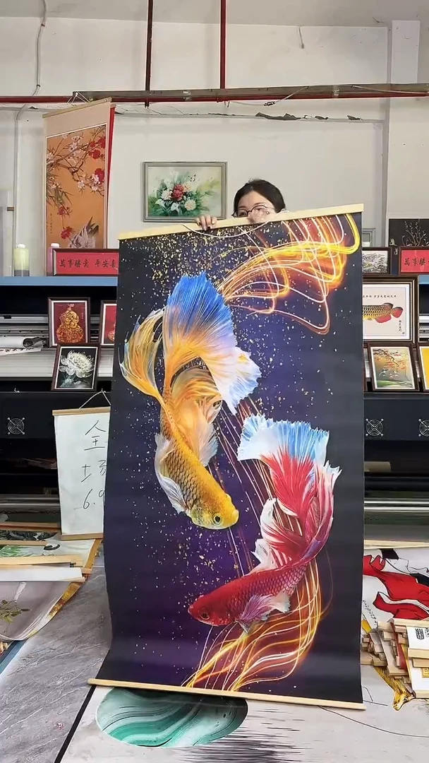竖款竖款挂画仓库清仓 少量有微瑕以直播间为准，尺寸80-160