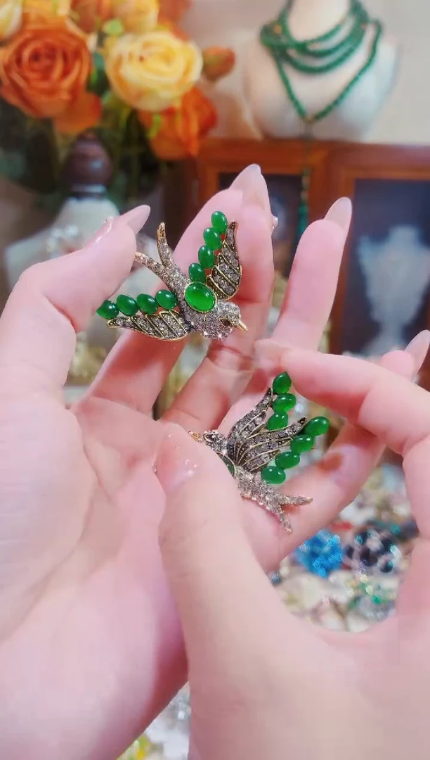 合成立方氧化锆铜合金两只燕子