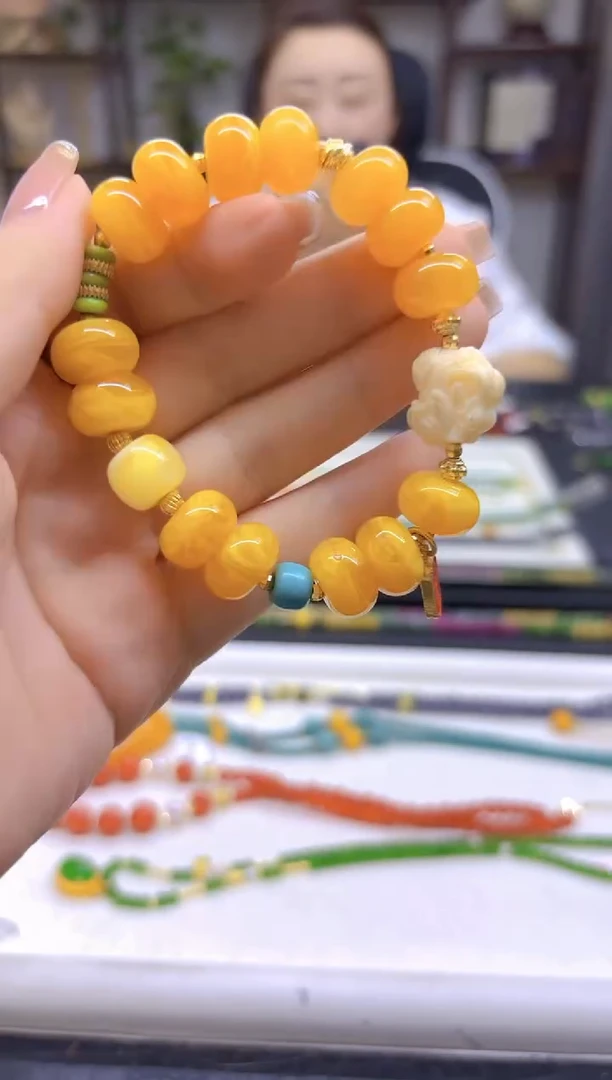 未镶嵌蜜蜡手链DIY款S659