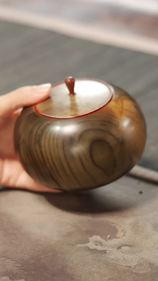 【闪购商品】金丝楠木雕312微瑕茶仓茶叶罐
