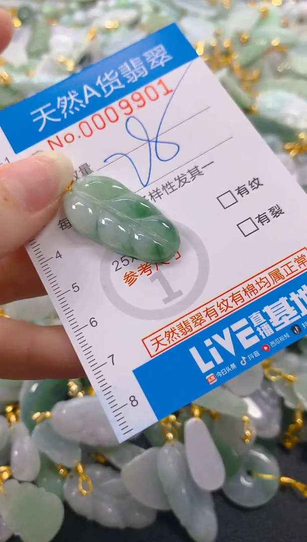 颈饰未镶嵌翡翠净货挂件-9901