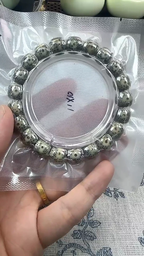 手串星月菩提58石玉料糯冰单圈11×10高透精工福利