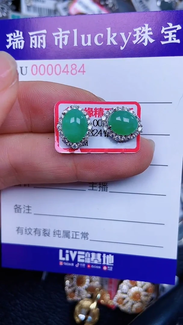 颈饰银S925镶嵌翡翠484