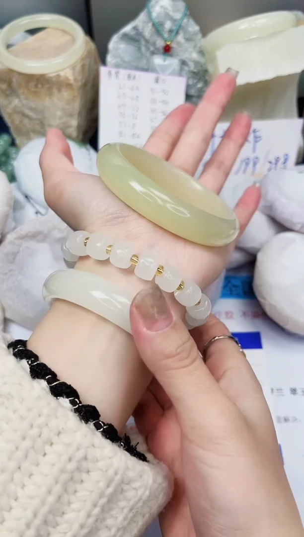 【闪购商品】石英质玉手镯未镶嵌224-晴水-圈口58