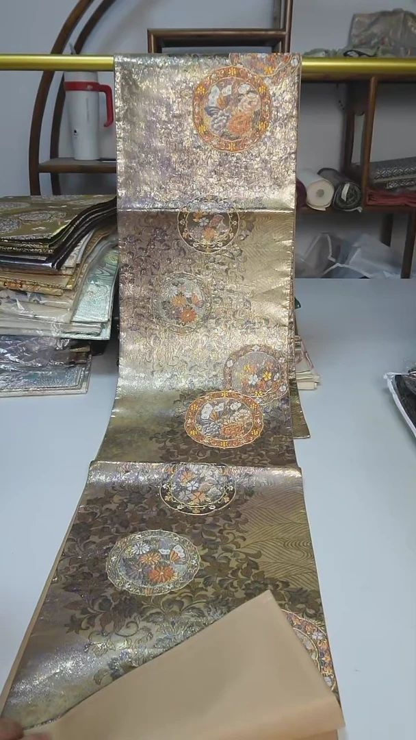 织绣2424西阵织六通团花