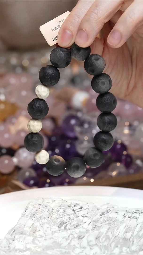 未镶嵌黑曜岩手串黑曜石手串·MM0025DEC331L365