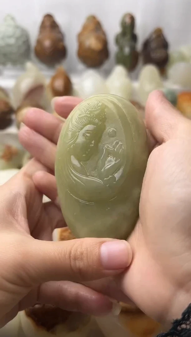 石材古青石棉纹正常不退换观音