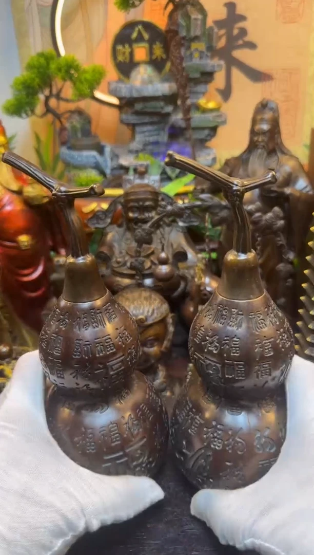 潼潼古铜只卖真铜！（大葫芦/对）