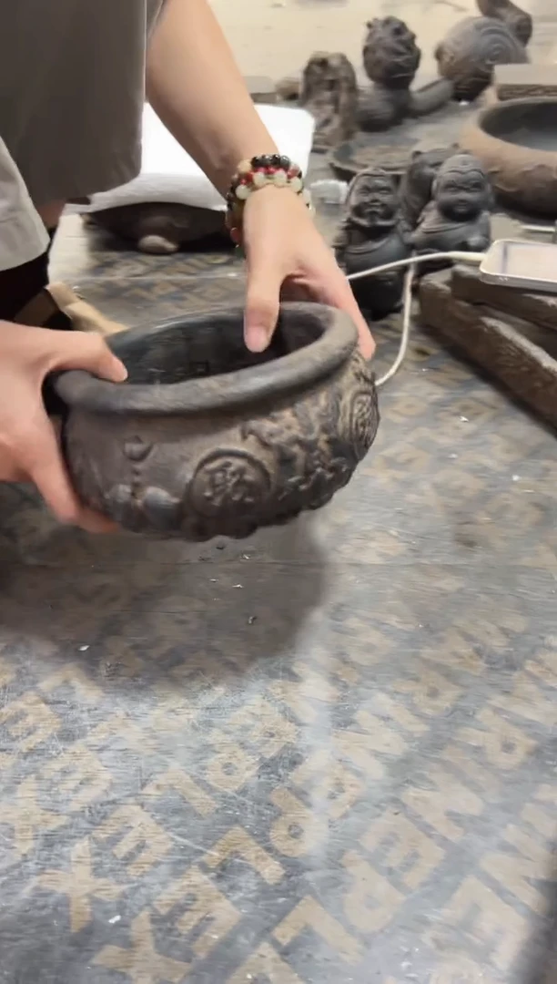 陶土【火山泥】聚宝盆